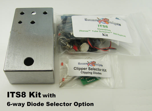 IBANEZ™ TUBE SCREAMER™ (TS-808™) REPLICA COMPLETE KIT WITH DIODE SELECTOR OPTION